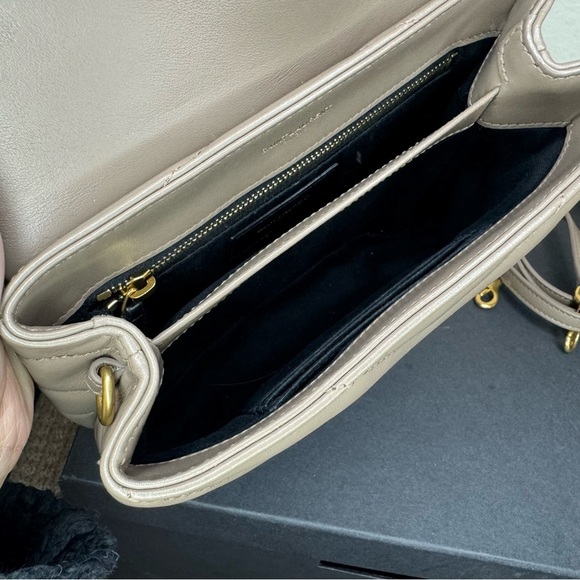 Saint Laurent Loulou Toy quilted-leather Dark Beige Rare Color! - Picture 6 of 16